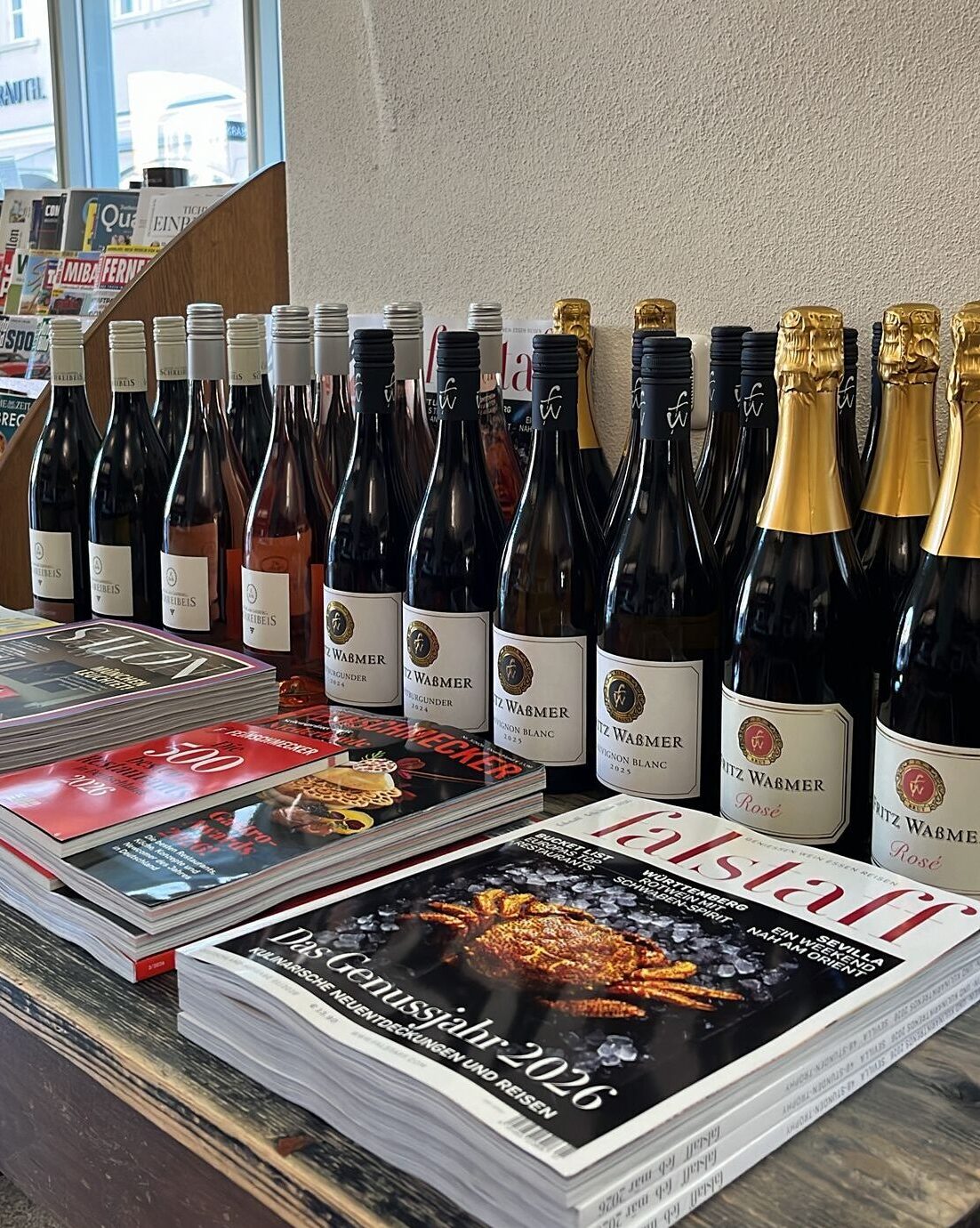 Unsere aktuelle Weinauswahl: Verschiedene Weine aus Deutschland und Österreich - Rot, Weiß, Frizzante